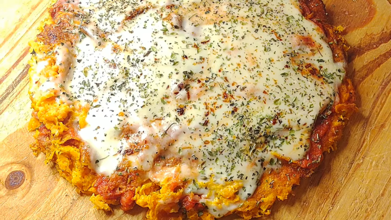 Pizza masa de zanahoria sin harina