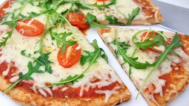 Masa de pizza con avena y huevo