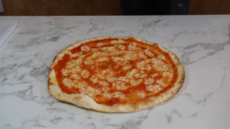 Pizza fina y crujiente